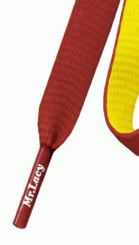Mr Lacy Clubbies - Flat Yellow and Red Shoelaces