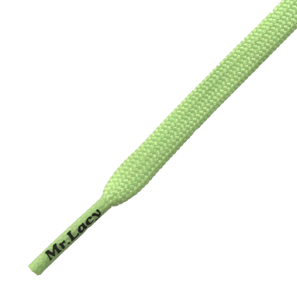 Mr Lacy Flat Pastel Green Shoelaces