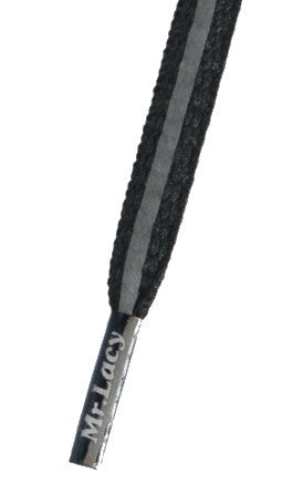 Mr Lacy Runnies Reflective Black Shoelaces