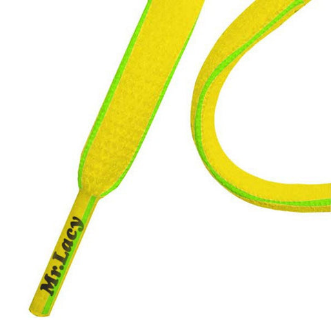 Mr Lacy Slimmies - Oval Yellow and Green Shoelaces