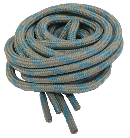 Grey Pale Blue Hiking Boot Laces