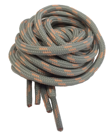 Round Grey and Peach Bootlaces