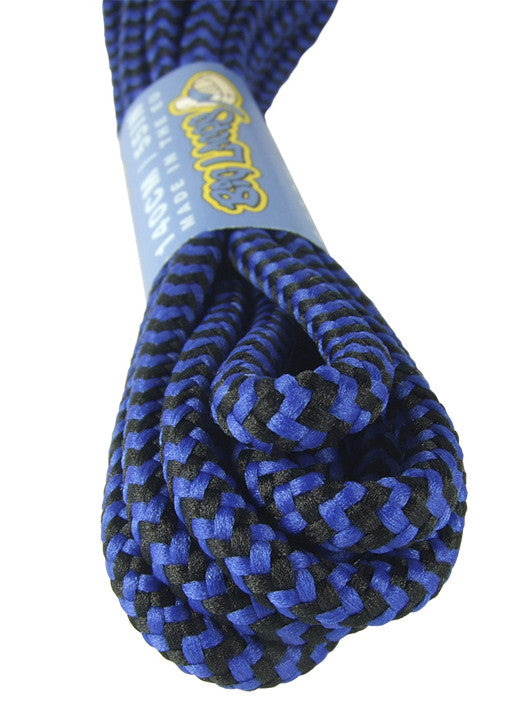 Round Royal Blue and Black Bootlaces