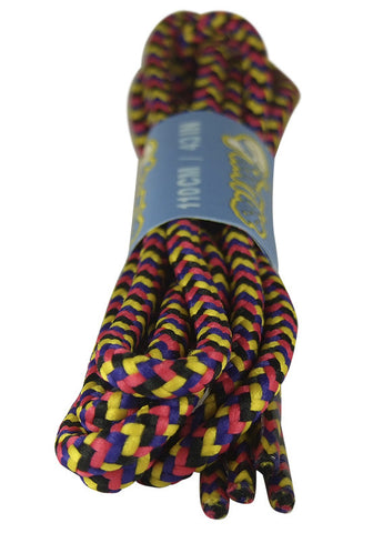 Round Yellow Pink Purple Black Bootlaces
