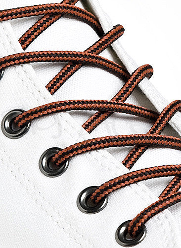 Round Black Rust Brown Shoe Boot Laces
