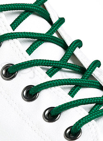 Round Green Shoe Boot Laces