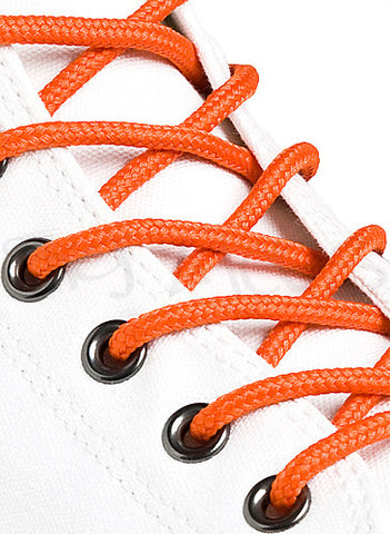 Round Orange Shoe Boot Laces