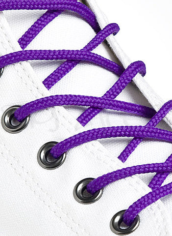 Round Purple Shoe Boot Laces