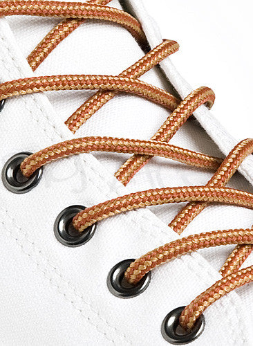 Round Rawhide Rust Gold Boot Shoe Laces