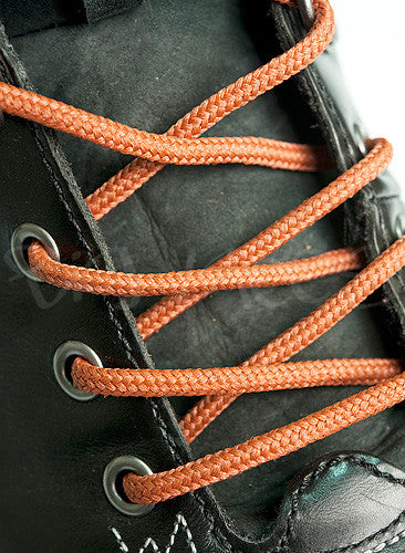 Round Rust Brown Shoe Boot Laces