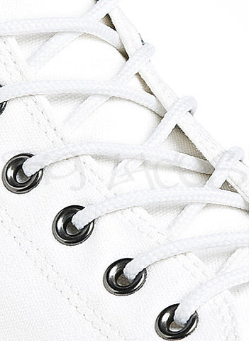 Round White Shoe Boot Laces