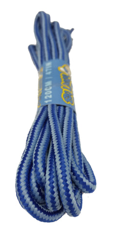 Round Blue and Light Blue Bootlaces