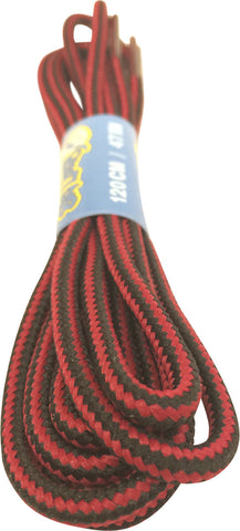 Round Red Black Bootlaces