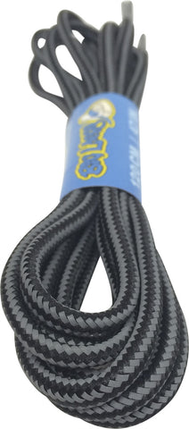 Round Reflective Black Bootlaces