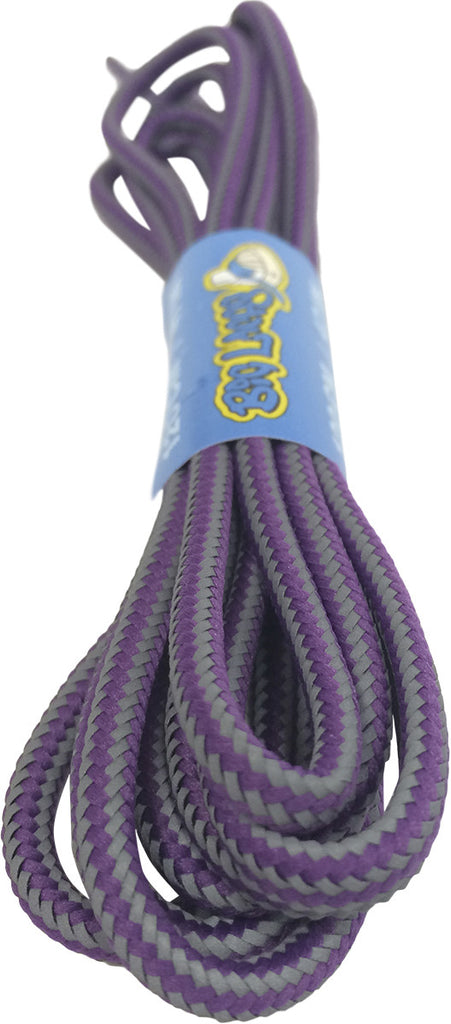 Round Reflective Lavender Bootlaces