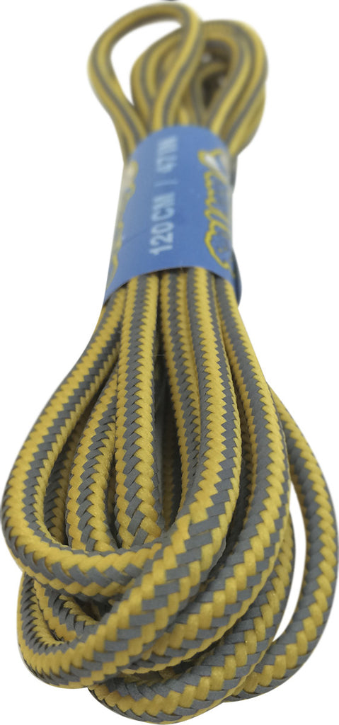 Round Reflective Yellow Bootlaces