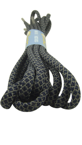 Rope Style Round Steel Blue Laces