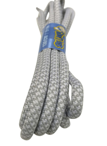 Rope Style Round White Grey Laces