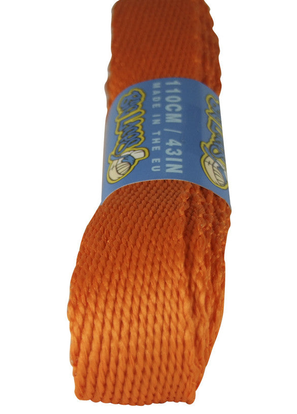 Super Wide Flat Burnt Orange Shoelaces