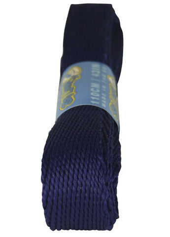 Super Wide Flat French Navy Blue Shoelaces