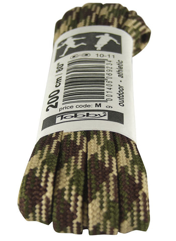 Strong Flat Camo Walking Boot Laces