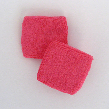Small Bright Pink Sports Quality Wristbands