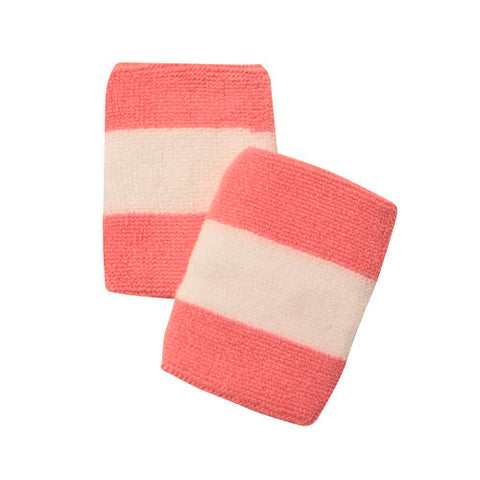 Pink and White Sports Quality Wristbands