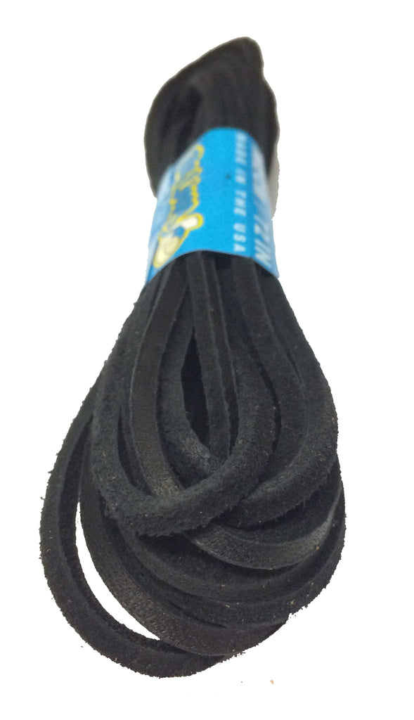 Black Leather Shoelaces
